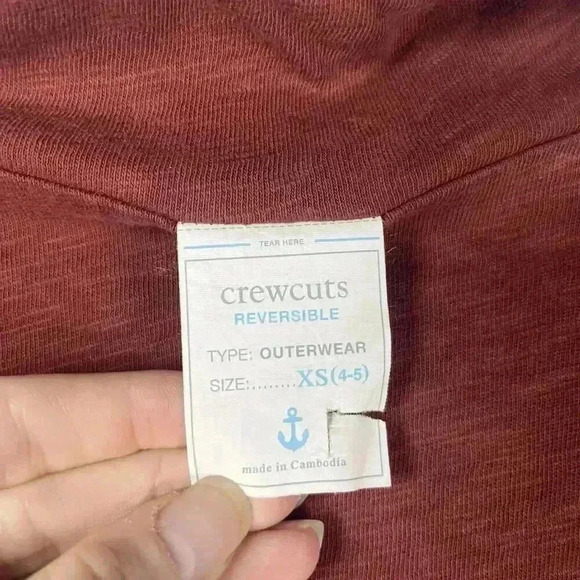 J. Crew crewcuts reversible quilted pullover jacket youth size XS 4-5 blue red - Picture 5 of 7